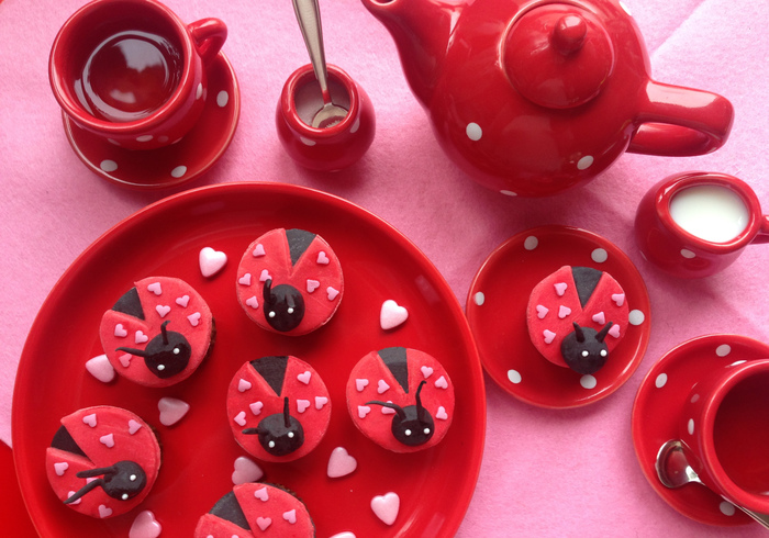 Lady Bugs for Little Valentines