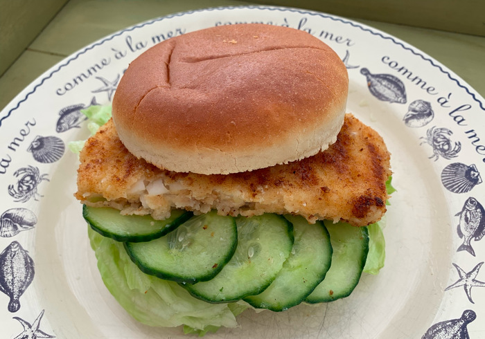A homemade Fish Burger