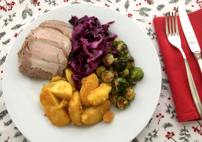 Pork with Brussel sprouts