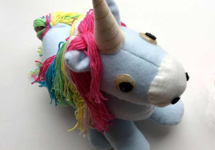 A unicorn plushie