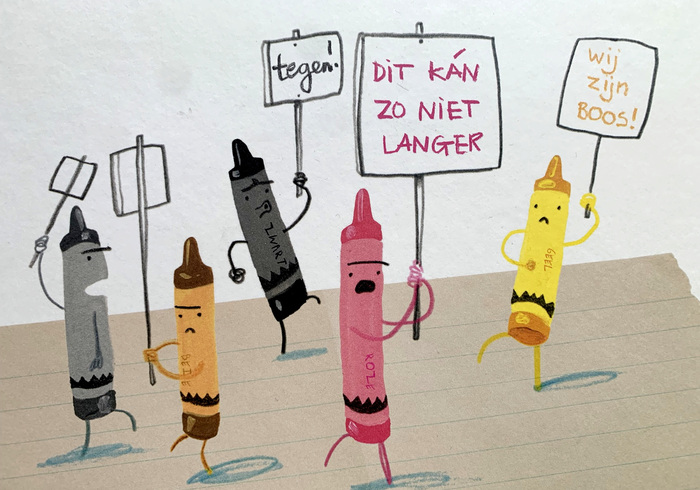 De krijtjes staken sidepicll