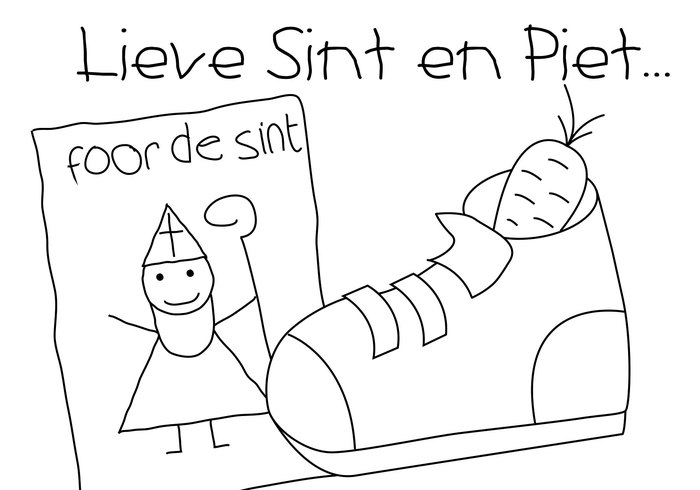 Kleurplaat sinterklaas 2021
