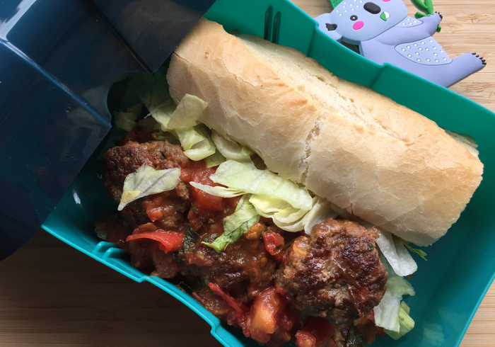 Meatball sandwich home