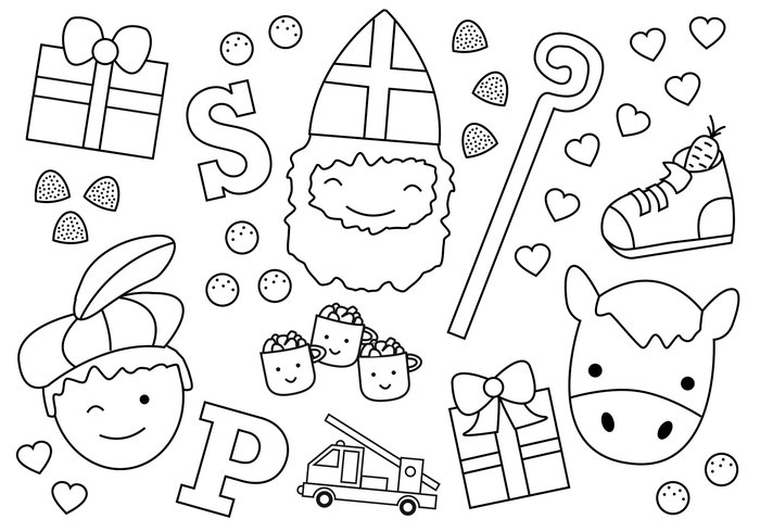 Kleurplaat sinterklaas 2019