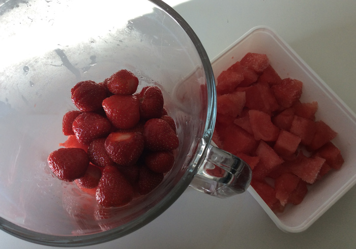 Aardbei watermeloen slushie 06