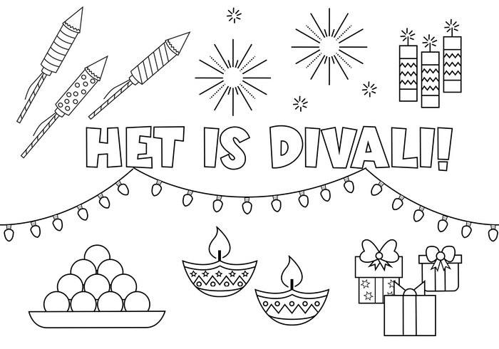 Kleurplaat divali 2017