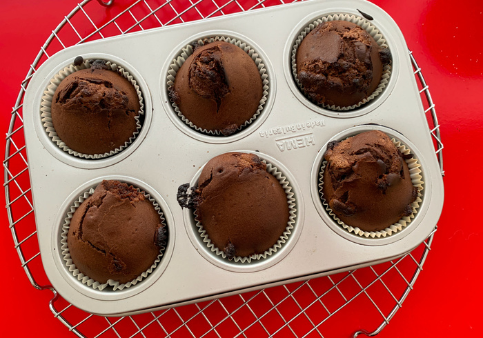 Dubbel chocolade muffins 11