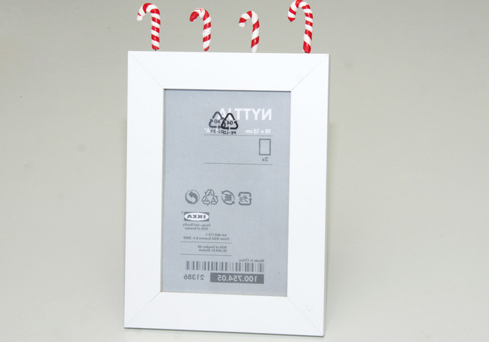 Candy cane picture frame sidepic