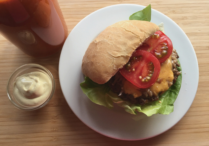 Beef burger home