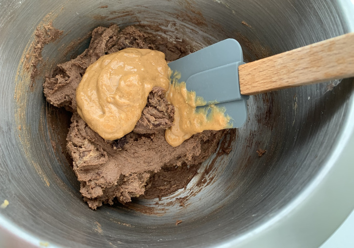 Dubbel choc .pindakaas koekjes 07