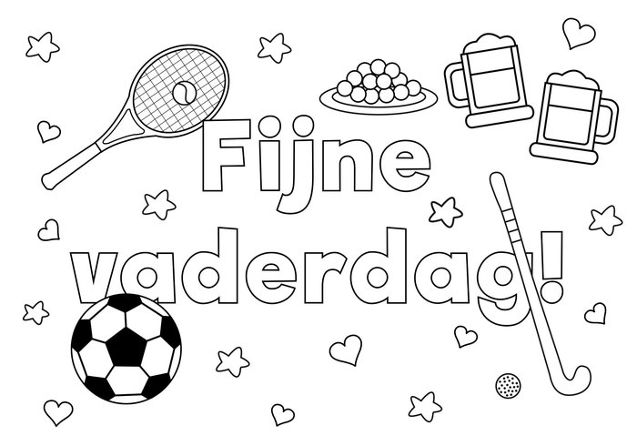 Kleurplaat vaderdag 2015