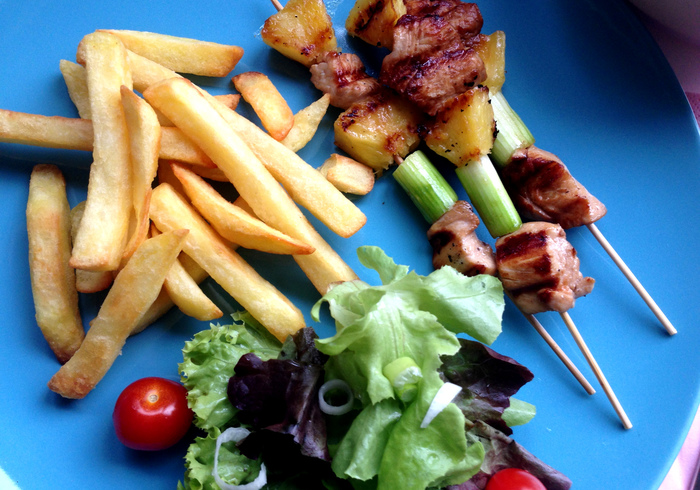 Chicken skewers home