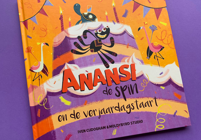 Anansi de spin verjaardagstaart homepage