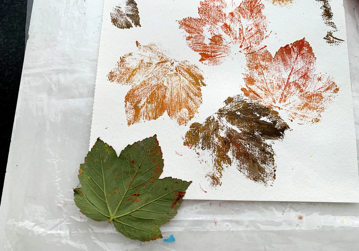 Herfstblaadjes verven 12