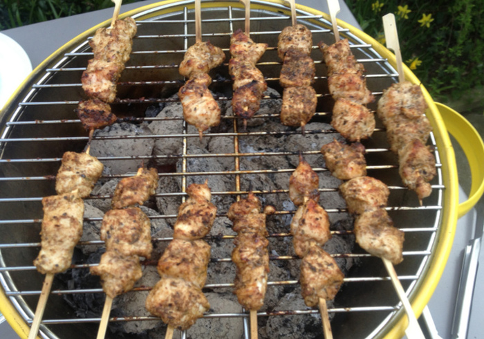 Cajun chicken kebabs 19