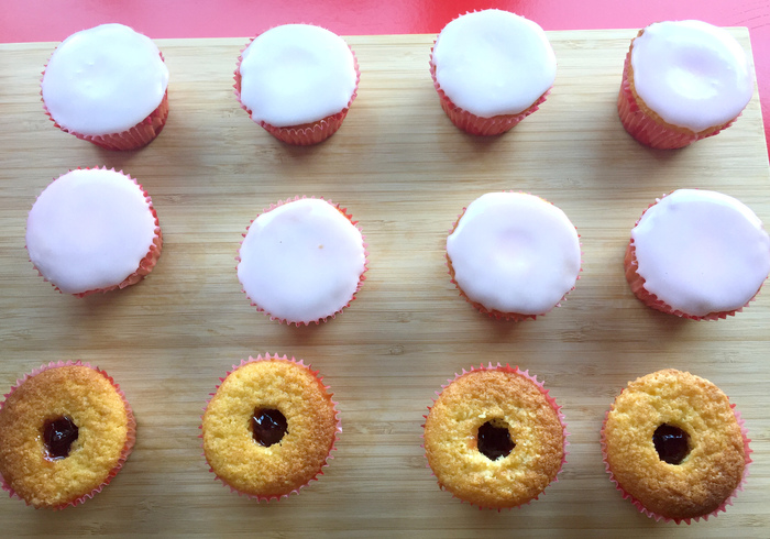 Bakewell cupcakes 16