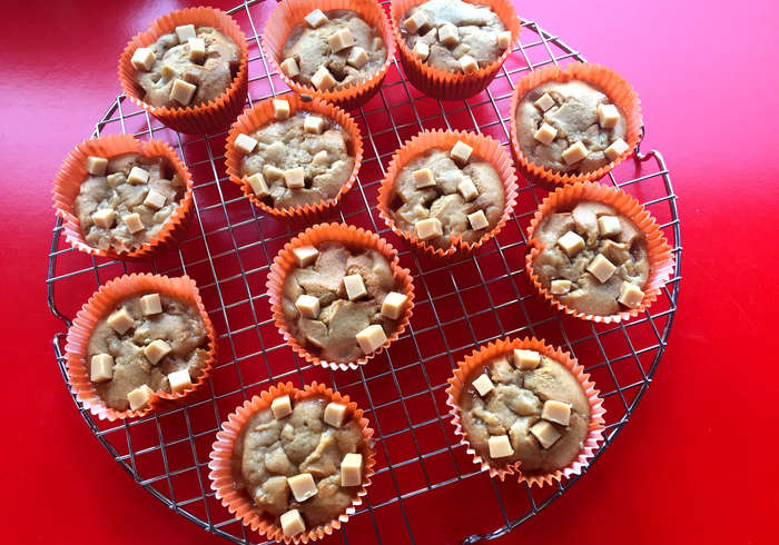 Peer toffee muffins home