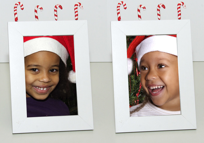 Candy cane picture frame home