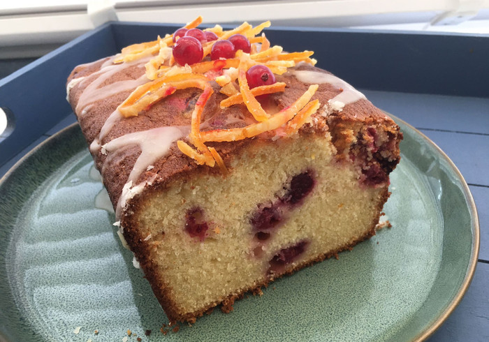 Cranberry mandarijn cake home