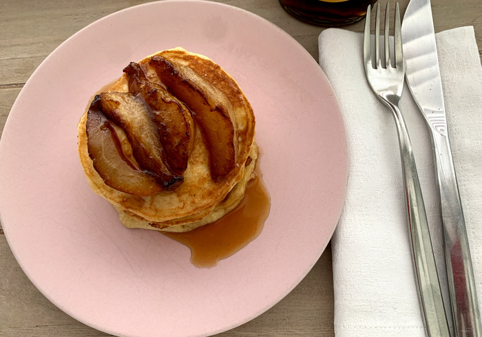 Karnemelk pannenkoeken met peren homepage
