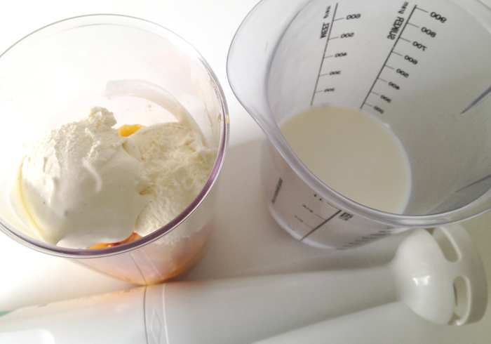 Mango peach milkshake 04