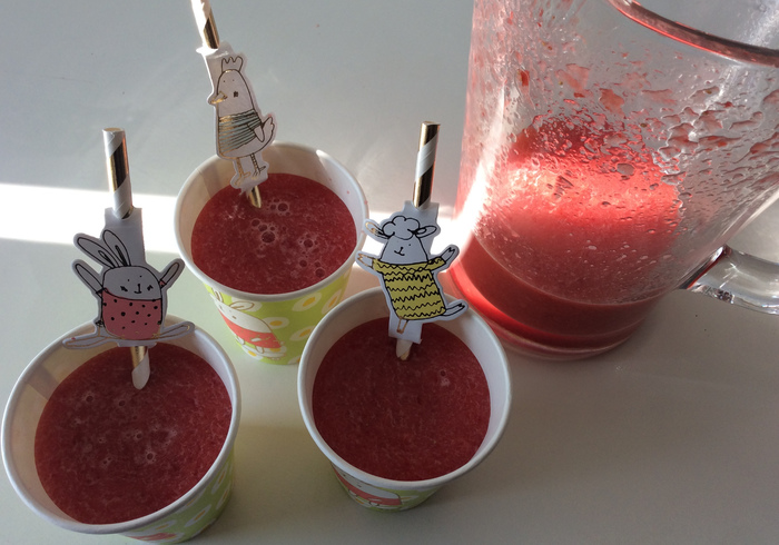 Aardbei watermeloen slushie 08