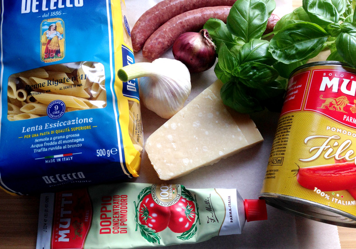 Pasta chipolata sidepic