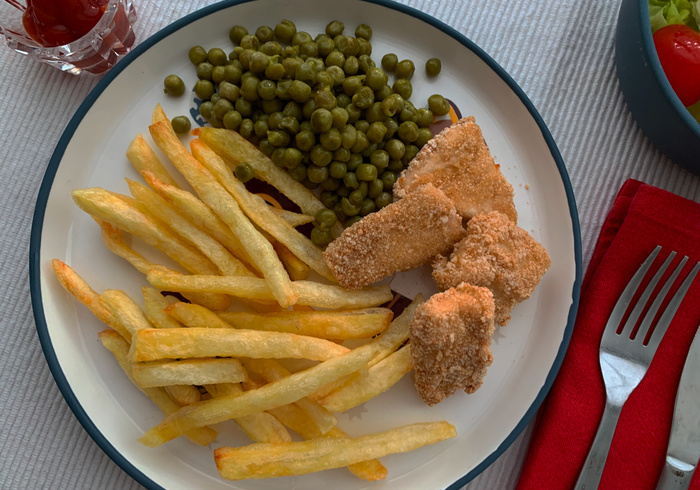 Kip nuggets franse frietjes sidepicll