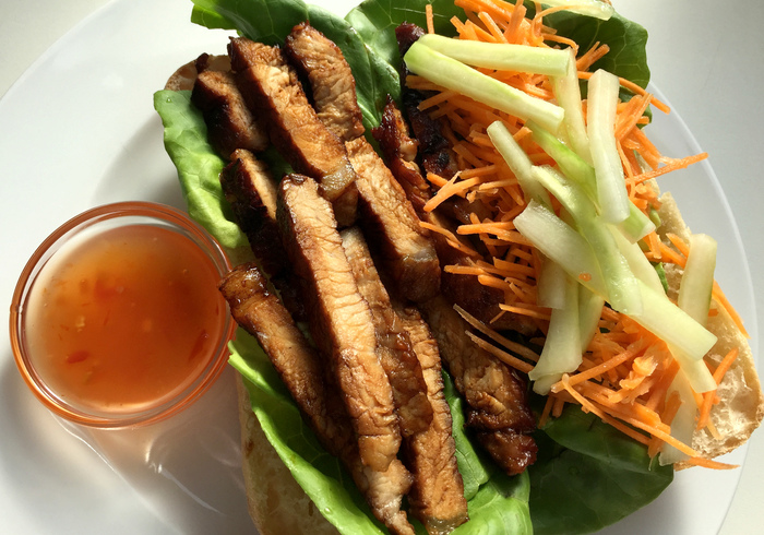 Sticky pork wrap sidepicll