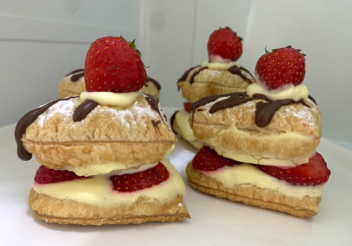 Mini cheesecake napoleons 14