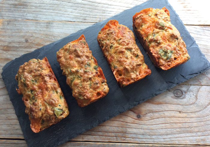 Courgettte cheddar basil breads home