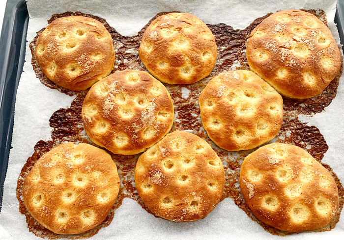Zoete mini focaccia broodjes 23