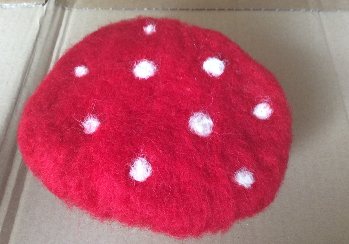 Felting a toadstool 07