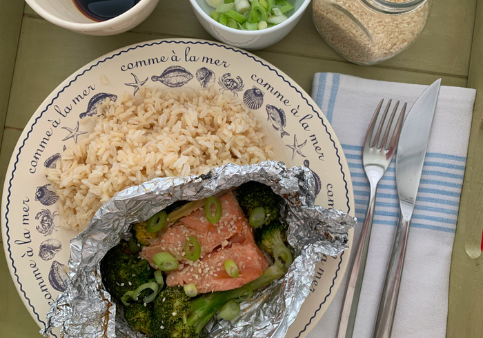 Teriyaki zalm pakketjes sidepicll