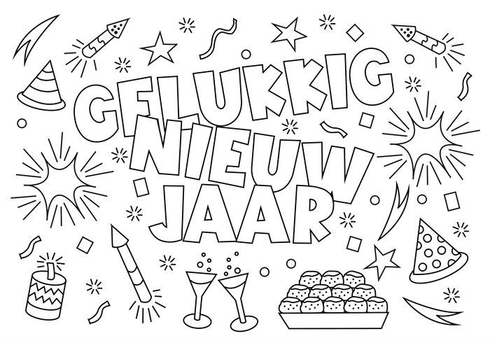 Kleurplaat nieuwjaar 2013