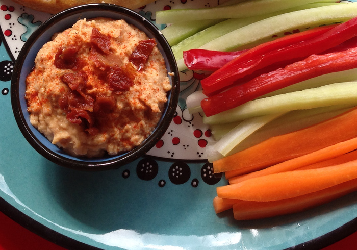 Sun dried tomato hummus homepage