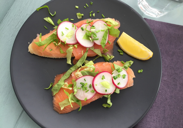 Toast met zalm 09