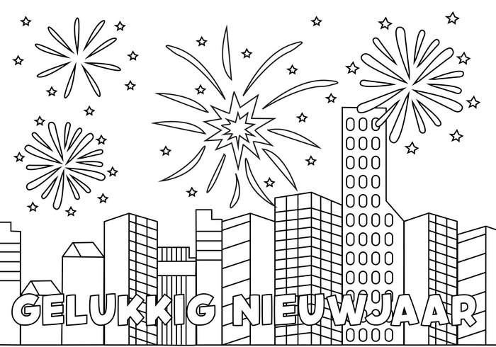 Kleurplaat nieuwjaar 2016