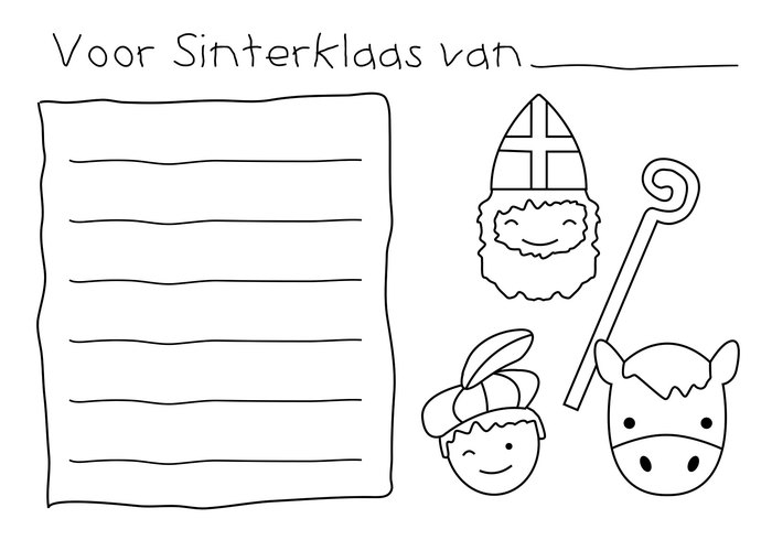 Kleurplaat sinterklaas 2016