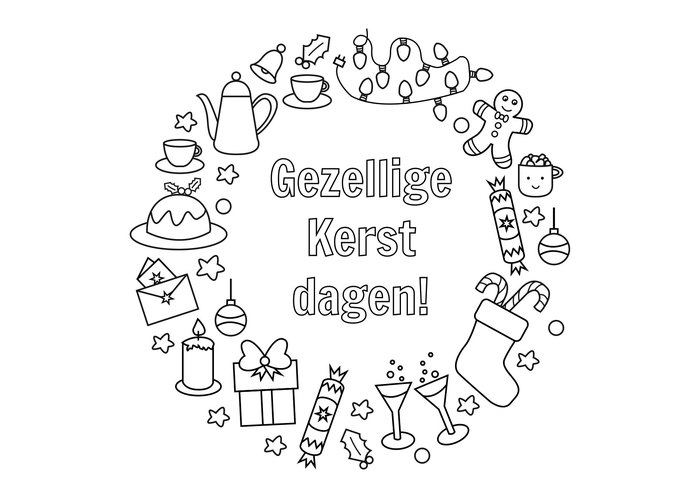 Kleurplaat kerstmis  2021