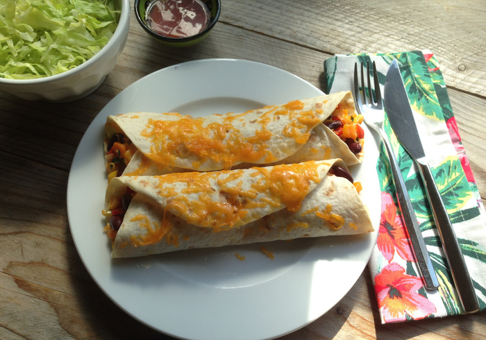 Vegetarian wraps home