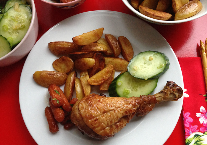 Honey miso garlic potatoes sidepicll