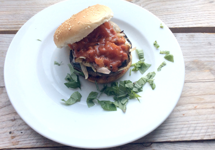 Vegetarian burger promo