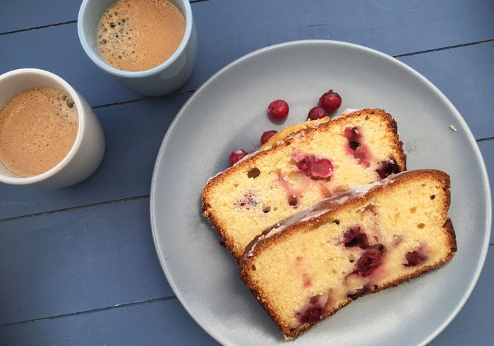 Cranberry mandarijn cake sidepicll