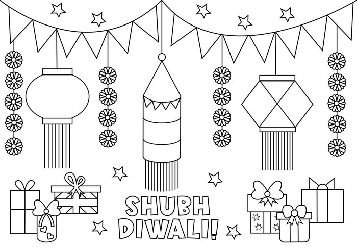 Kleurplaat divali 2020