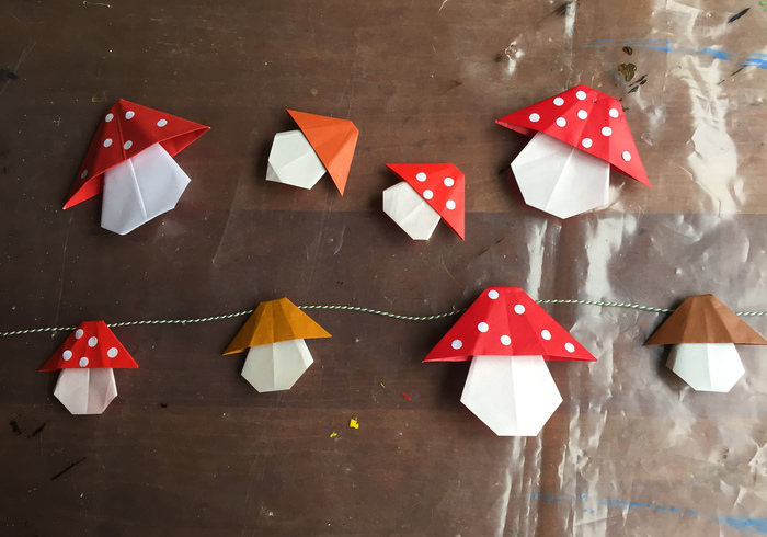 Origami paddenstoel 22