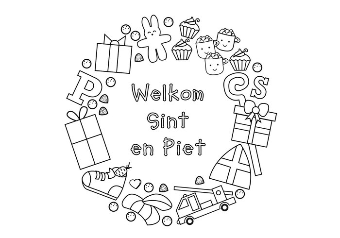 Kleurplaat sinterklaas 2015