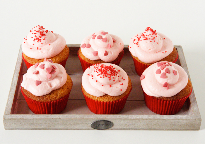 Valentine cupcakes home