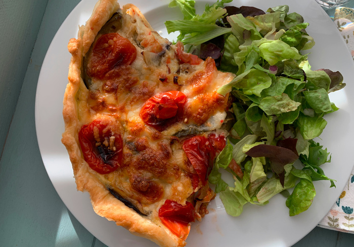 Aubergine quiche homepage
