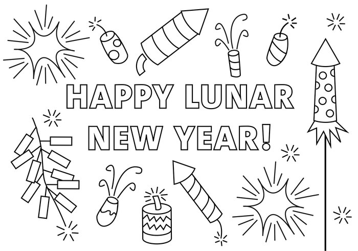 Kleurplaat chinees nieuwjaar 2015